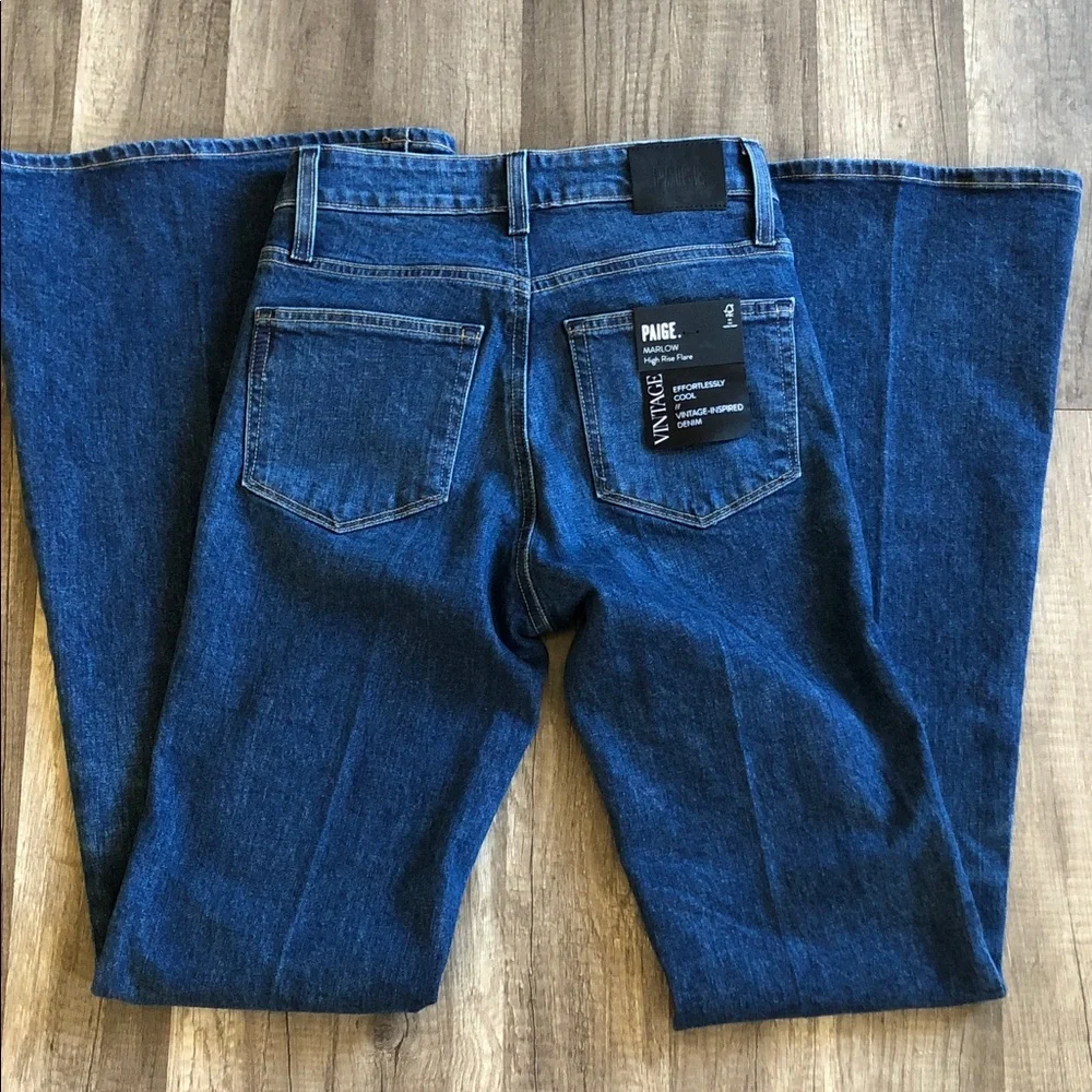 Paige Marlow High Rise Flare Jeans 25 NEW - Picture 8 of 11
